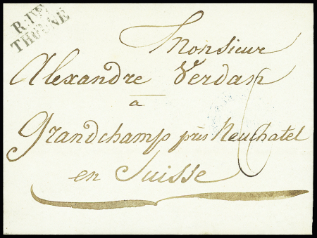 1831 (24. Feb.) - Neuhauss nach Nauchâtel - Faltbrief