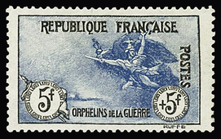 N°155 5f +5f Marseillaise "Orphelins", bon centrage,