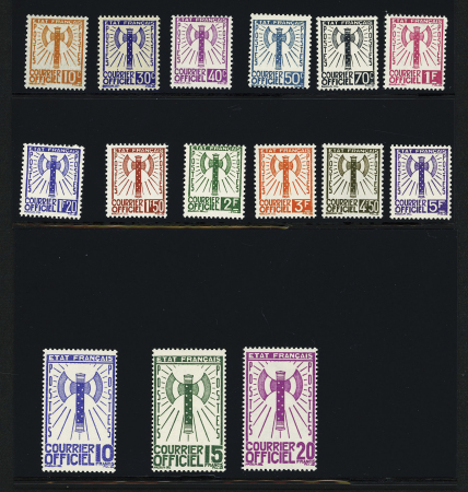 N°1 à 15, série Francisque complète, neuve * (légère