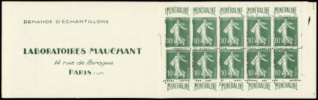 N°188 C1 carnet "Minéraline" de 20 timbres, neuf **,