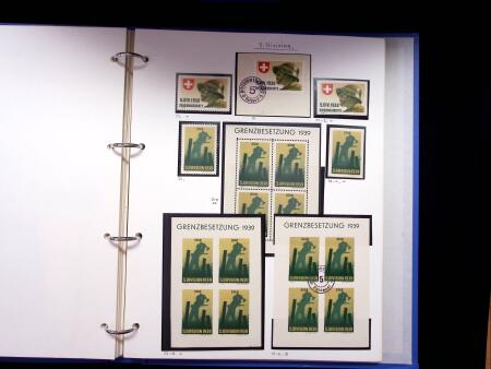 1939-45, Gut Ausgebaute Sammlung Schweiz in 9 Alben