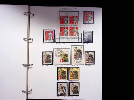 1939-45, Gut Ausgebaute Sammlung Schweiz in 9 Alben