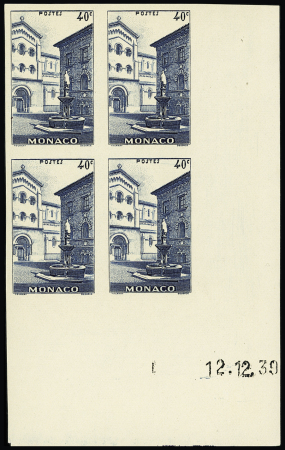 N°169/183 essaie de couleur ND en bloc de 4 avec coin