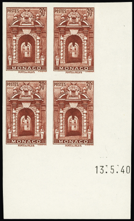 N°169/183 essaie de couleur ND en bloc de 4 avec coin