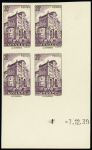 N°169/183 essaie de couleur ND en bloc de 4 avec coin