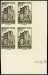 N°169/183 essaie de couleur ND en bloc de 4 avec coin