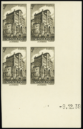N°169/183 essaie de couleur ND en bloc de 4 avec coin