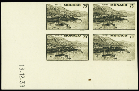 N°169/183 essaie de couleur ND en bloc de 4 avec coin