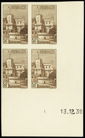 N°169/183 essaie de couleur ND en bloc de 4 avec coin