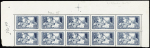 N°252 1f50 + 0f50 "Travail" en bloc de 10 (7 ex.