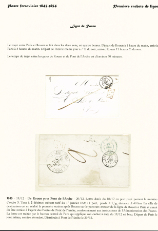 1845-1854 POSTE FERROVIAIRE - Premiers cachets de ligne