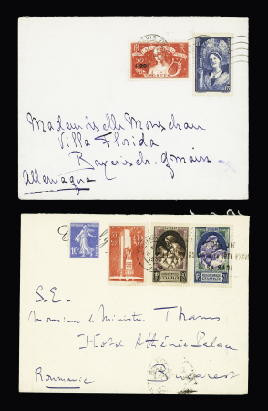 1925-1940, Près de 400 lettres, la plupart avec affranchissements