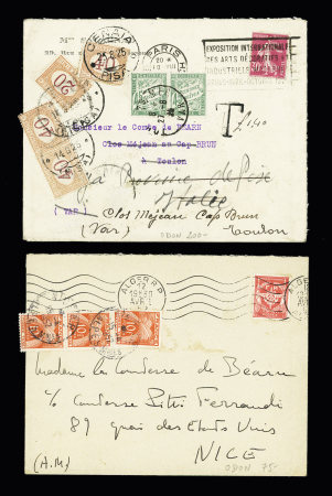 1800-1950, Stock de plus de 500 lettres sélectionnées