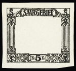 1922 Burbach Steelworks, 5Fr. black proof of frame