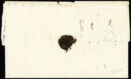 Lettre avec MP "Qer Gal arm. De Morée" avec entaille de purification. TB
