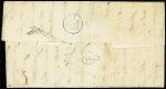 Lettre avec MP "Qer Gal Arm. De Morée" (1832) pour Paris avec au verso cursive noire "Purifié à Marseille". TB