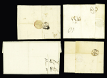4 lettres adressées à des prisonniers en Grande-Bretagne (1759 - 1761 - 1762 - 1809). Ensemble rare