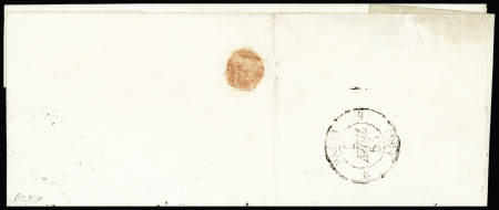 N°2, 15c vert, au filet à droite, OBL étoile muette, sur lettre. TB
