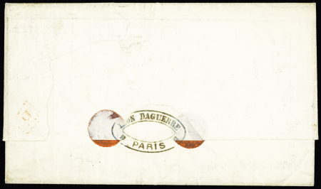 N°24, 2 pièces + n°29, 2 pièces, OBL étoile 4 + CAD "Paris R. d'Enghien" (1867) sur lettre pour Valparaiso avec transit London. TB