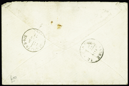 N°45 OBL PC du GC 3051 + T16 "St Gilles-s-Vie (79)" (1871) sur lettre, belles marges. TB