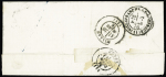 N°60 OBL GC 3810 + T17 "St Maurice de La Page (33)" (1870) sur lettre, ind 17. TB