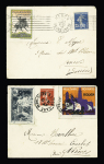5 lettres avec diverses vignettes du millénaire normand de 1911. TB