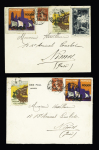 5 lettres avec diverses vignettes du millénaire normand de 1911. TB