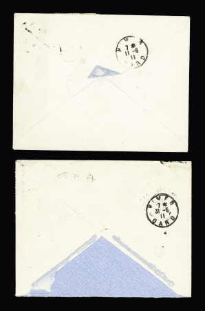 5 lettres avec diverses vignettes du millénaire normand de 1911. TB