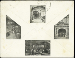 5 lettres avec diverses vignettes du millénaire normand de 1911. TB