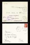15 lettres avec CAD hexagonaux d'agences embarquées dont croiseur-école Jeanne d'Arc, porte-avions-Béarn, croiseur Jules Michelet, cuirassé Courbet, cuirassé Provence, croiseur Duquesne. TB