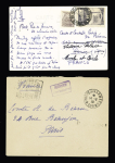 15 lettres de poste navale dont CAD de remplacement "Cherbourg maritime Manche" (1939), "poste navale n°15" (1939 Bizerte), poste navale bureau n°17 (Cherbourg - dec 1939), "bureau central naval amirauté" (1940). TB