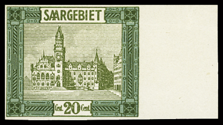 1922 Landscapes, ca 200 proofs on ungummed paper showing