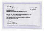 1920 Overprinted Bavaria issues, 5M Blue, with variety