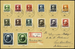 1920 Overprinted Bavaria issues, the complete set tied
