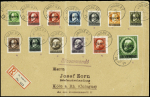 1920 Overprinted Bavaria issues, 5pf to 3M plus the
