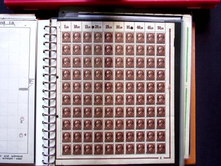 1920, Oveprinted Bavaria issue, specialised study in