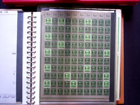 1920, Oveprinted Bavaria issue, specialised study in