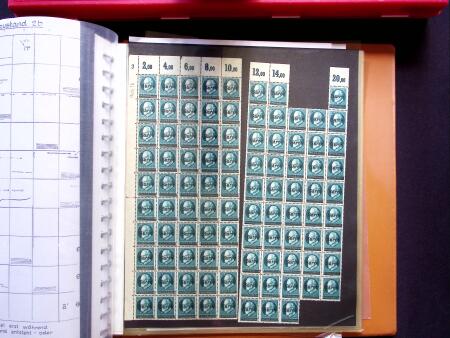 1920, Oveprinted Bavaria issue, specialised study in