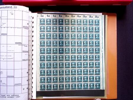1920, Oveprinted Bavaria issue, specialised study in