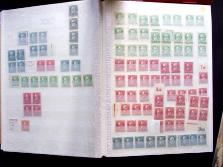 1920, Oveprinted Bavaria issue, specialised study in