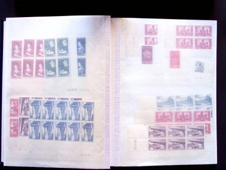 1920-55 Dated corner marginal examples of different