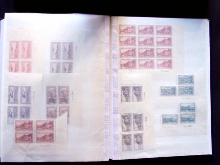 1920-55 Dated corner marginal examples of different