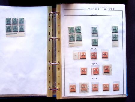 1920 First issues, plates I and II, specialised collection
