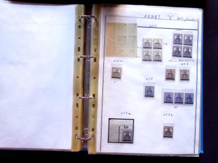 1920 First issues, plates I and II, specialised collection