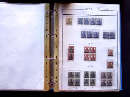 1920 First issues, plates I and II, specialised collection
