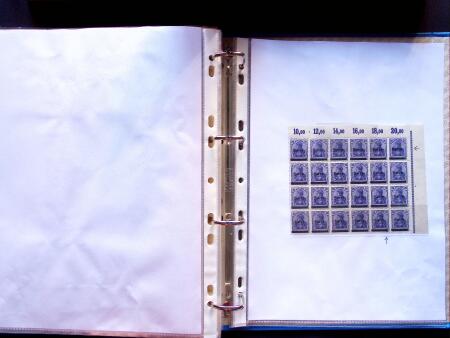1920 First issues, plates I and II, specialised collection
