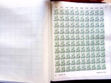 1947 SAAR II issue: Mint duplication in three stockbooks,