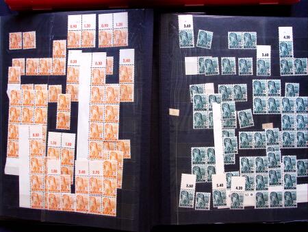 1947 SAAR I issue: Mint duplication in two stockbooks,