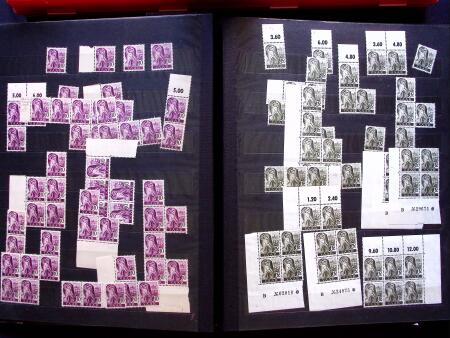 1947 SAAR I issue: Mint duplication in two stockbooks,