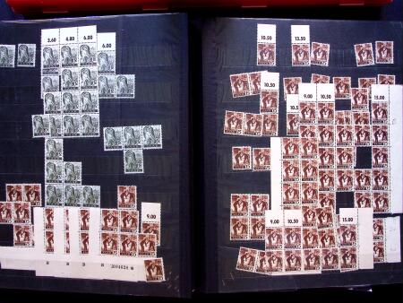 1947 SAAR I issue: Mint duplication in two stockbooks,
